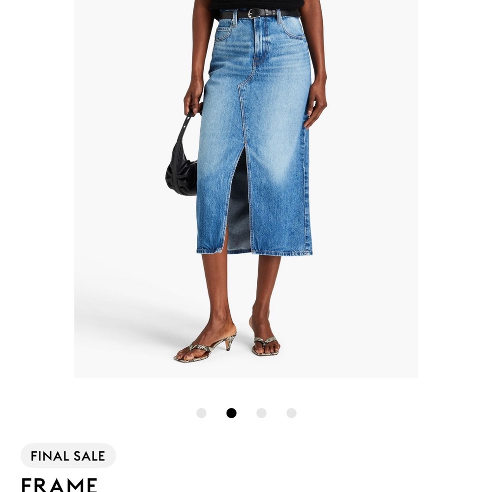 Frame Midaxi Denim Midi Skirt